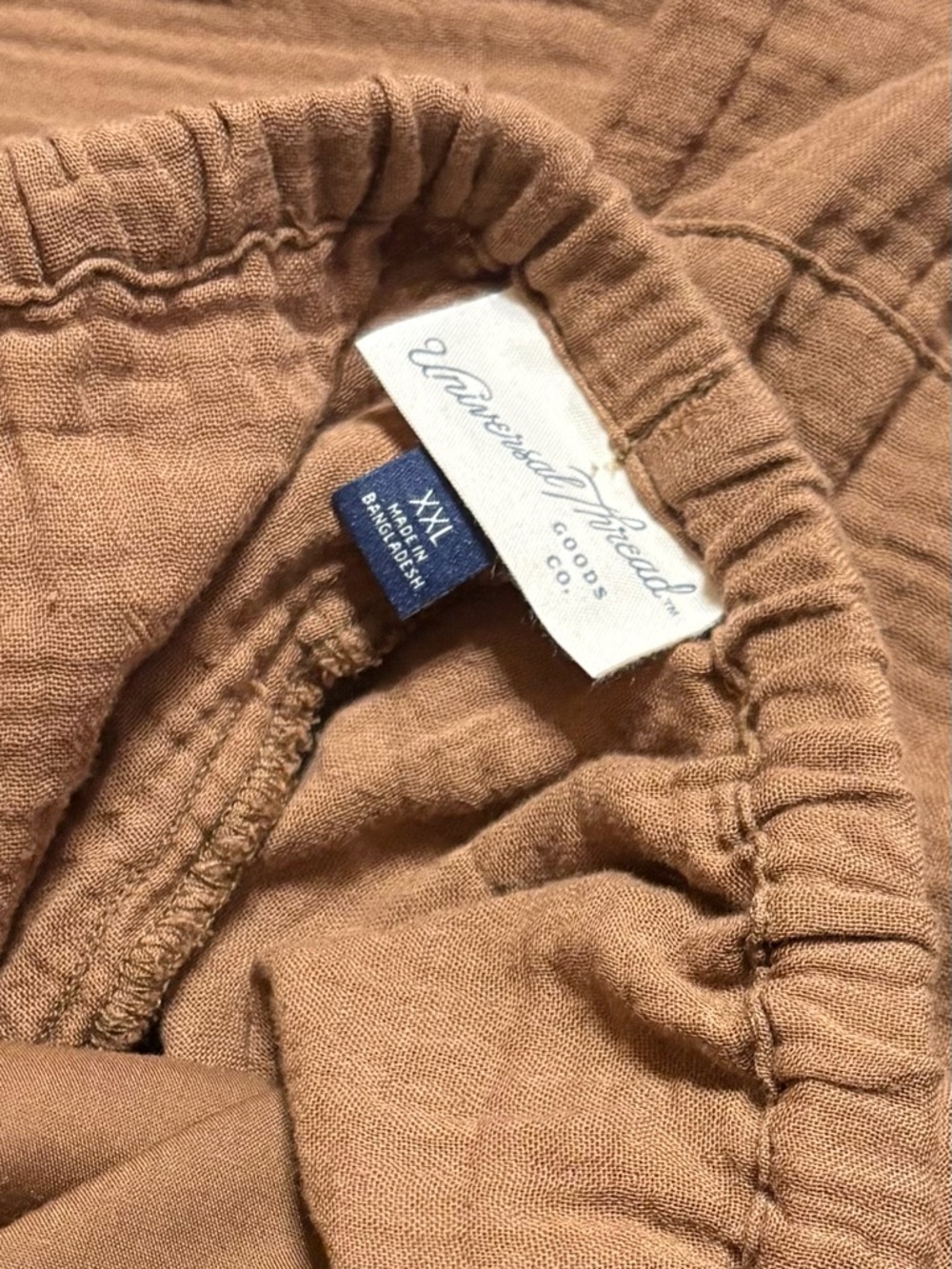 Universal Thread Pants NWT XXL Brown Gause Wide Leg Cropped Drawstring - Picture 7 of 7